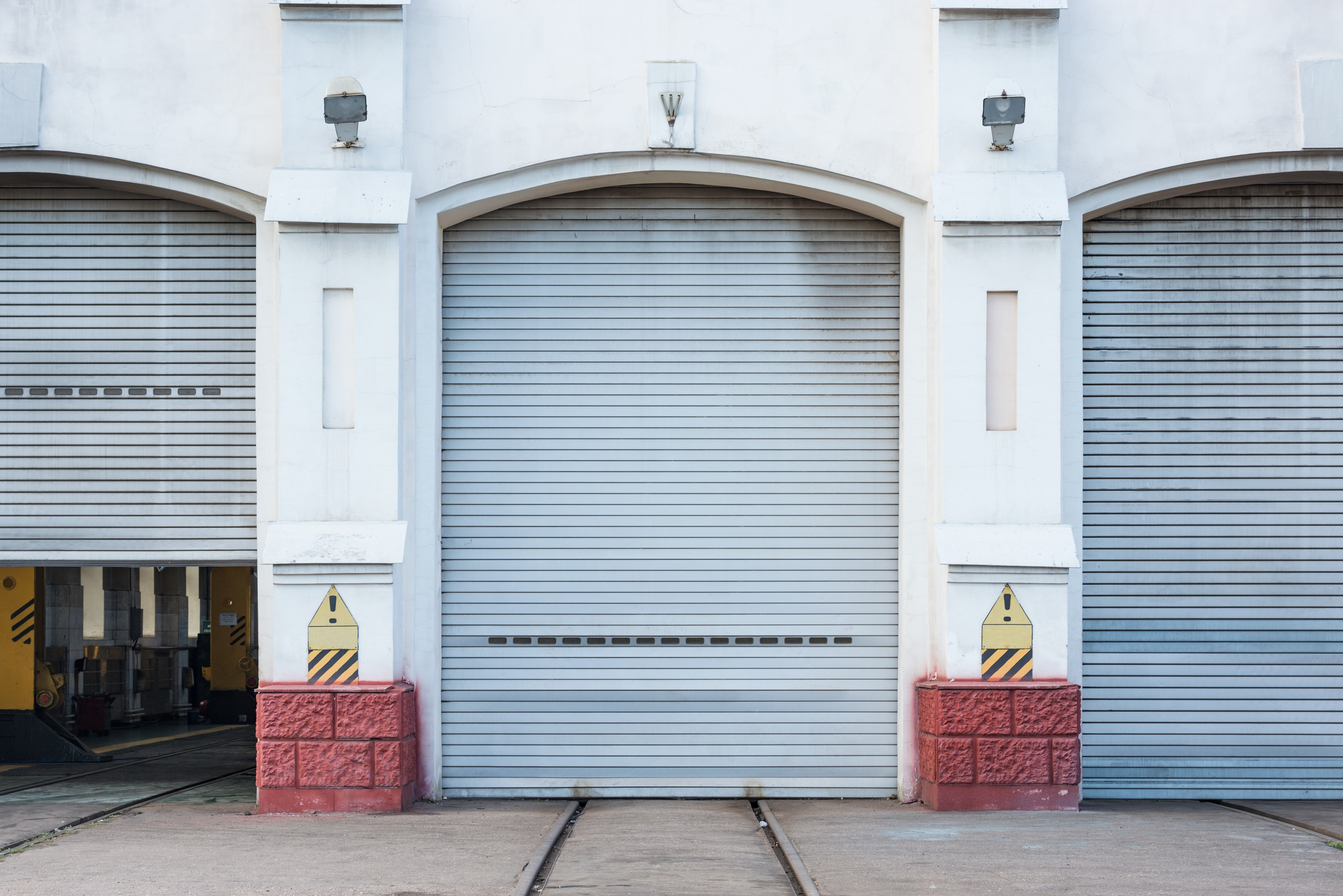gates of the locomotive depot.